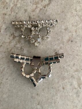 Ladies vintage rhinestone shoe clips